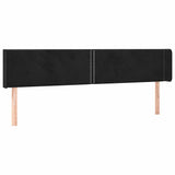 Vidaxl hoofdbord met randen 183x16x78 88 cm fluweel zwart