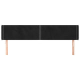 Vidaxl hoofdbord met randen 183x16x78 88 cm fluweel zwart