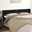 Vidaxl hoofdbord met randen 183x16x78 88 cm fluweel zwart