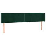 Vidaxl hoofdbord met randen 183x16x78 88 cm fluweel donkergroen