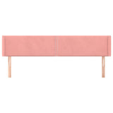 Vidaxl hoofdbord met randen 183x16x78 88 cm fluweel roze