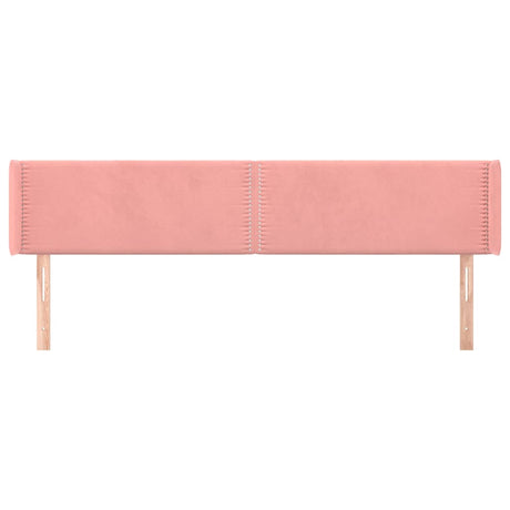 Vidaxl hoofdbord met randen 183x16x78 88 cm fluweel roze
