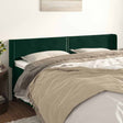 Vidaxl hoofdbord met randen 203x16x78 88 cm fluweel donkergroen