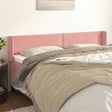 Vidaxl hoofdbord met randen 203x16x78 88 cm fluweel roze