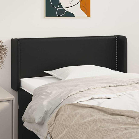 Vidaxl hoofdbord met randen 83x16x78 88 cm kunstleer zwart