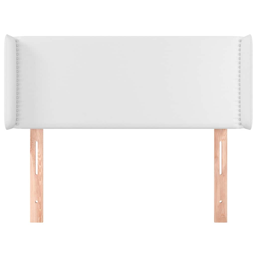 Vidaxl hoofdbord met randen 103x16x78 88 cm kunstleer wit