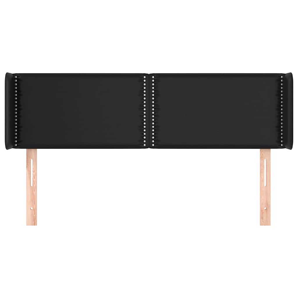 Vidaxl hoofdbord met randen 147x16x78 88 cm kunstleer zwart