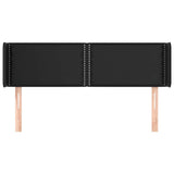 Vidaxl hoofdbord met randen 147x16x78 88 cm kunstleer zwart