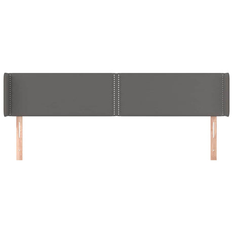 Vidaxl hoofdbord met randen 203x16x78 88 cm kunstleer grijs