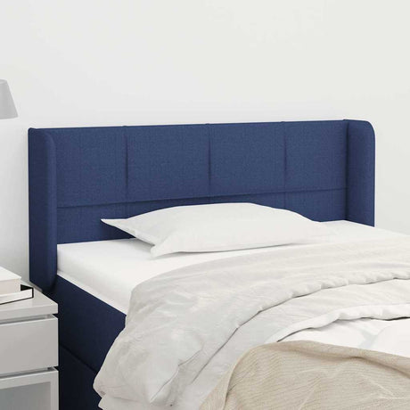 Vidaxl hoofdbord met randen 83x16x78 88 cm stof blauw