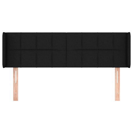 Vidaxl hoofdbord met randen 147x16x78 88 cm stof zwart