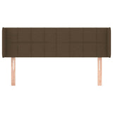 Vidaxl hoofdbord met randen 147x16x78 88 cm stof donkerbruin