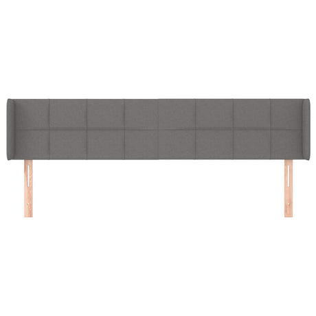 Vidaxl hoofdbord met randen 163x16x78 88 cm stof donkergrijs