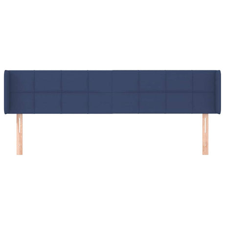 Vidaxl hoofdbord met randen 163x16x78 88 cm stof blauw