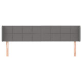 Vidaxl hoofdbord met randen 183x16x78 88 cm stof donkergrijs