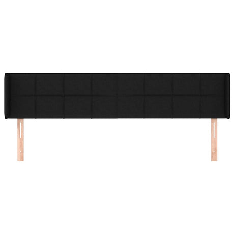 Vidaxl hoofdbord met randen 183x16x78 88 cm stof zwart