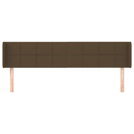 Vidaxl hoofdbord met randen 183x16x78 88 cm stof donkerbruin