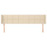 Vidaxl hoofdbord met randen 183x16x78 88 cm stof crèmekleurig