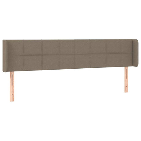 Vidaxl hoofdbord met randen 203x16x78 88 cm stof taupe