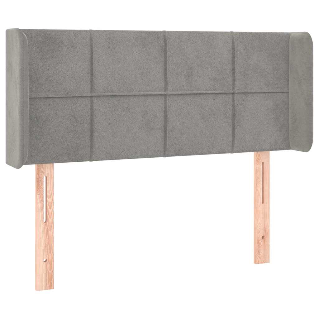Vidaxl hoofdbord met randen 83x16x78 88 cm fluweel lichtgrijs