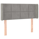 Vidaxl hoofdbord met randen 83x16x78 88 cm fluweel lichtgrijs
