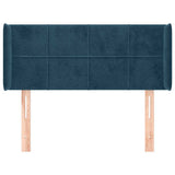 Vidaxl hoofdbord met randen 83x16x78 88 cm fluweel donkerblauw