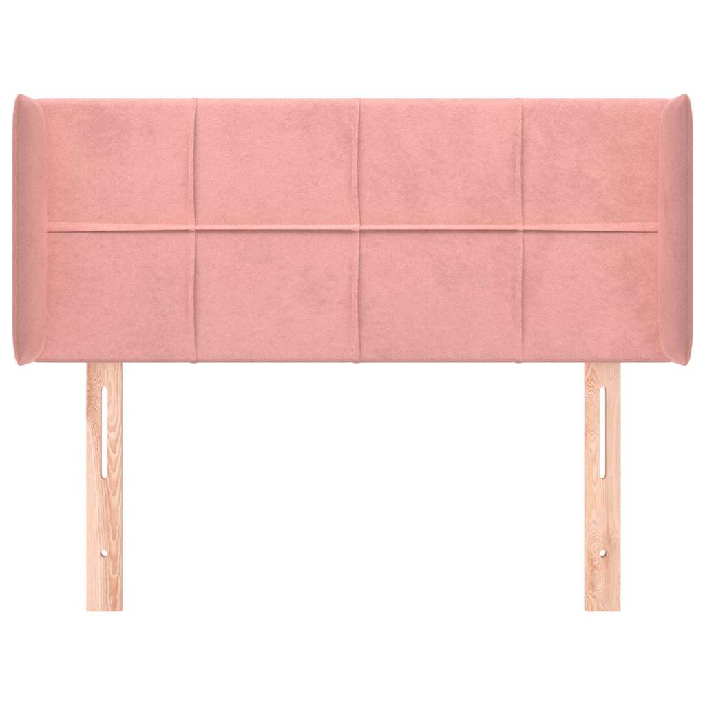 Vidaxl hoofdbord met randen 83x16x78 88 cm fluweel roze