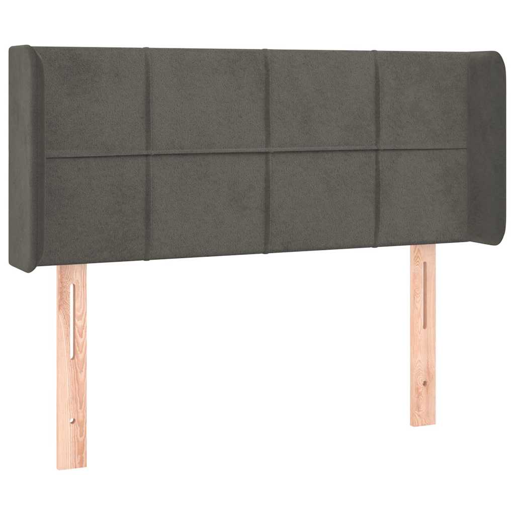 Vidaxl hoofdbord met randen 93x16x78 88 cm fluweel donkergrijs