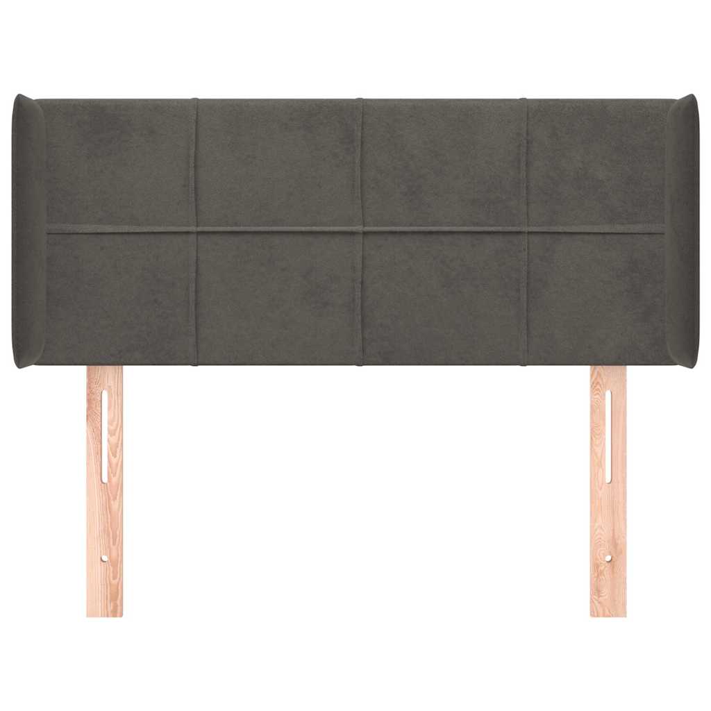 Vidaxl hoofdbord met randen 93x16x78 88 cm fluweel donkergrijs