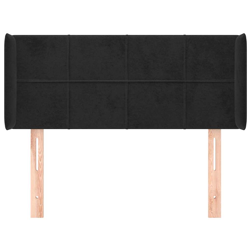 Vidaxl hoofdbord met randen 93x16x78 88 cm fluweel zwart
