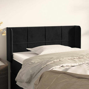 Vidaxl hoofdbord met randen 93x16x78 88 cm fluweel zwart