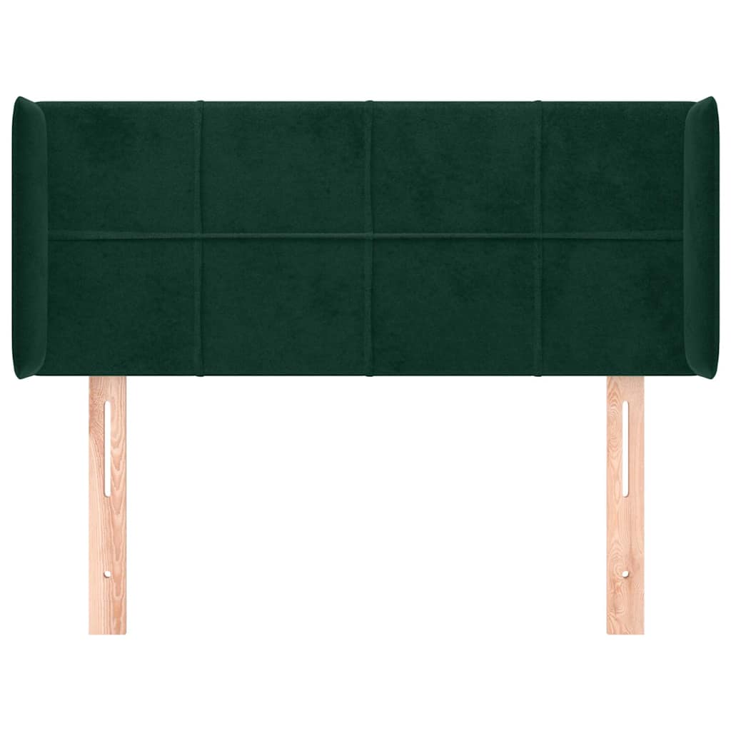 Vidaxl hoofdbord met randen 93x16x78 88 cm fluweel donkergroen