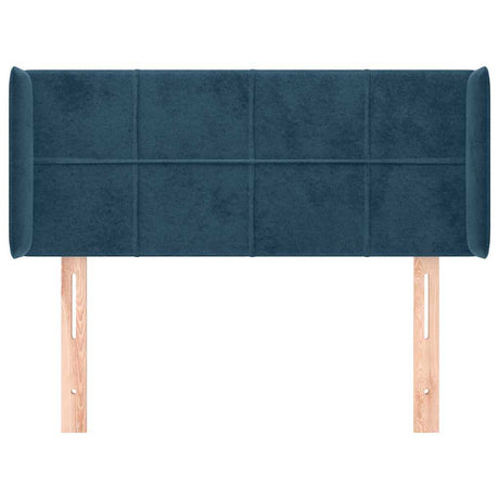 Vidaxl hoofdbord met randen 93x16x78 88 cm fluweel donkerblauw