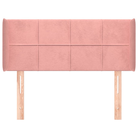 Vidaxl hoofdbord met randen 103x16x78 88 cm fluweel roze