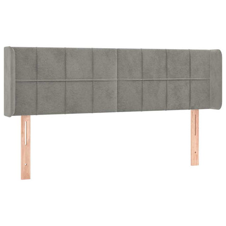 Vidaxl hoofdbord met randen 147x16x78 88 cm fluweel lichtgrijs