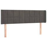 Vidaxl hoofdbord met randen 147x16x78 88 cm fluweel donkergrijs