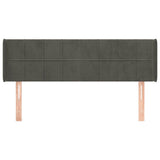 Vidaxl hoofdbord met randen 147x16x78 88 cm fluweel donkergrijs