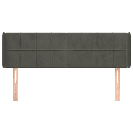Vidaxl hoofdbord met randen 147x16x78 88 cm fluweel donkergrijs