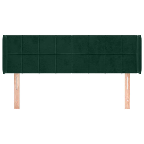 Vidaxl hoofdbord met randen 147x16x78 88 cm fluweel donkergroen