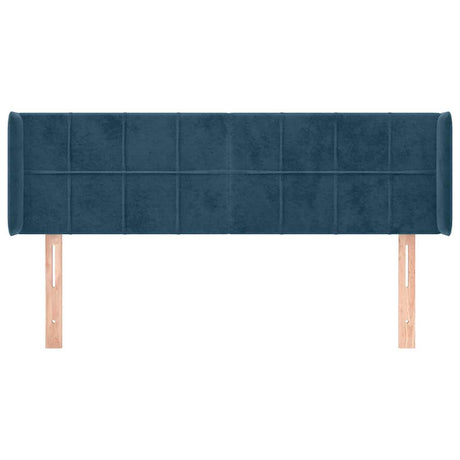 Vidaxl hoofdbord met randen 147x16x78 88 cm fluweel donkerblauw