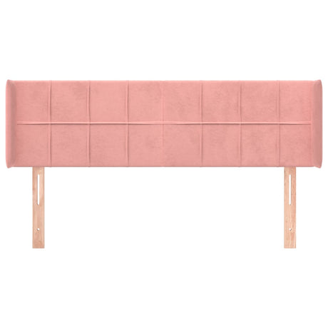 Vidaxl hoofdbord met randen 147x16x78 88 cm fluweel roze