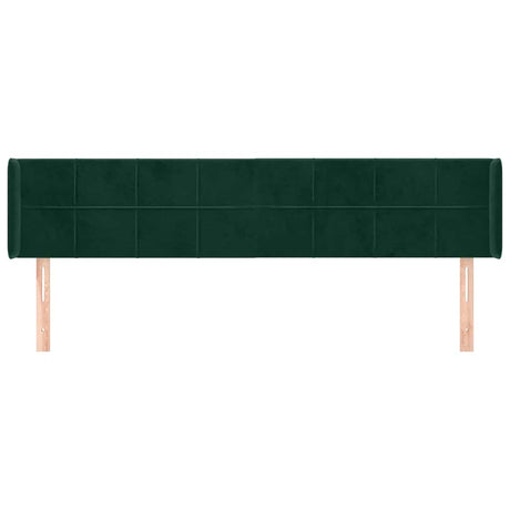 Vidaxl hoofdbord met randen 163x16x78 88 cm fluweel donkergroen