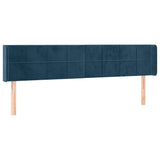 Vidaxl hoofdbord met randen 163x16x78 88 cm fluweel donkerblauw