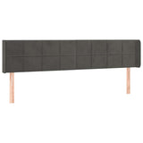 Vidaxl hoofdbord met randen 183x16x78 88 cm fluweel donkergrijs
