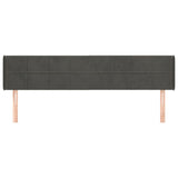 Vidaxl hoofdbord met randen 183x16x78 88 cm fluweel donkergrijs