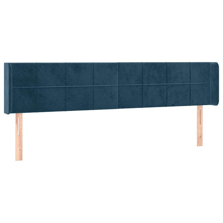 Vidaxl hoofdbord met randen 183x16x78 88 cm fluweel donkerblauw