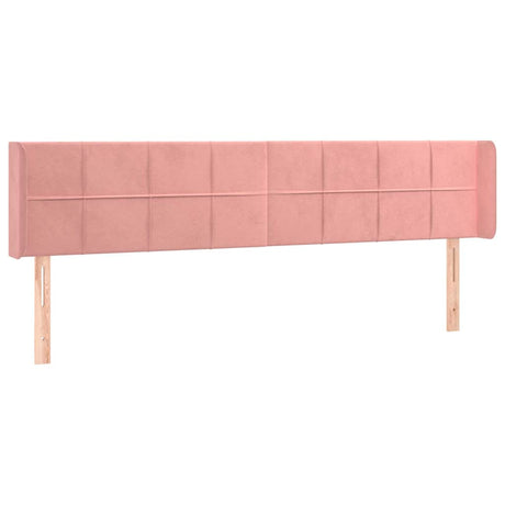 Vidaxl hoofdbord met randen 183x16x78 88 cm fluweel roze
