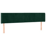 Vidaxl hoofdbord met randen 203x16x78 88 cm fluweel donkergroen