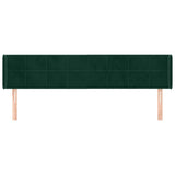 Vidaxl hoofdbord met randen 203x16x78 88 cm fluweel donkergroen