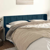 Vidaxl hoofdbord met randen 203x16x78 88 cm fluweel donkerblauw